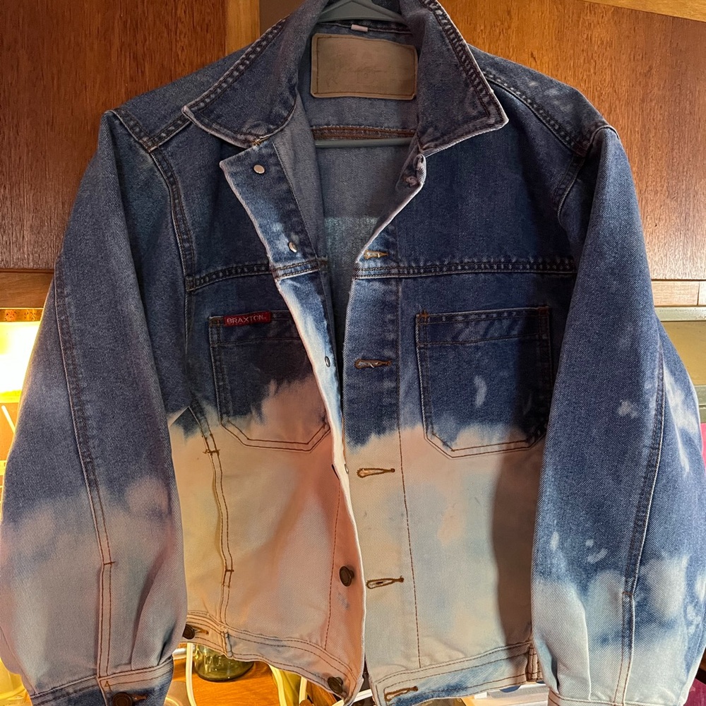Denim Jacket with Blue and White Gradient (Vintage Braxton)